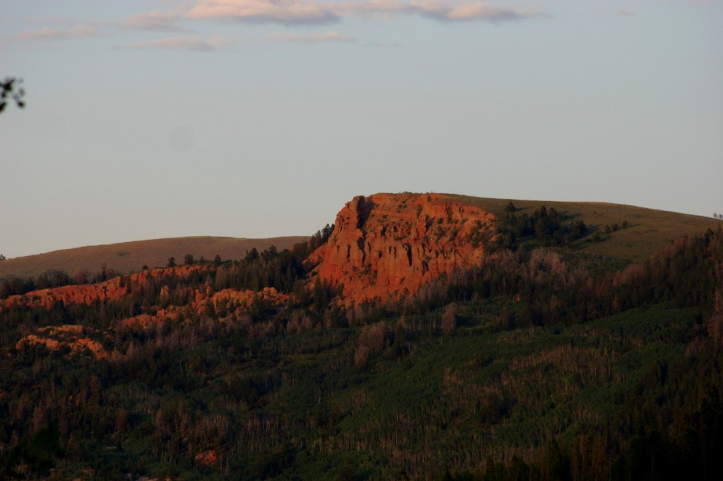 This particular rock formation always drew my attention, as it was so different from all the other surrounding hills. I got quite a few pictures of it, but I think I like this one best.